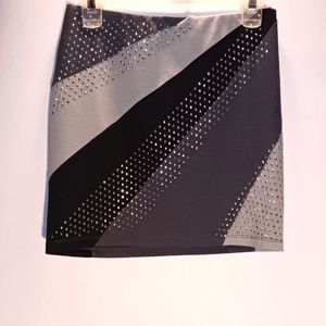 Short mini skirt with rhinestones